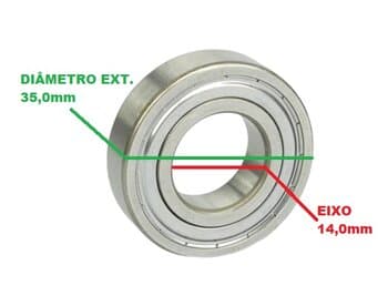 ROLAMENTO 6202 2A ZZ. ROLAMENTO ESFERA 6202 2º LINHA - CRR/GBR