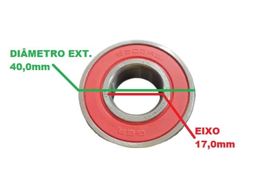 ROLAMENTO 6203 2A RSI P/VENTILADOR DE TETO MOTOR GRANDE - ROLAMENTO ESFERA 2º LINHA - EIXO-17,0MM DIAM.EXT-40,0MM GBR - foto 1 de 2