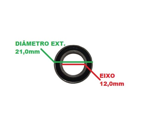 ROLAMENTO 6801 2A ZZ P/CLIMATIZADOR QUALITAS - ROLAMENTO ESFERA 6801 2º LINHA - EIXO 12,0MM - DIAM EXT 21,0MM - foto 1 de 2