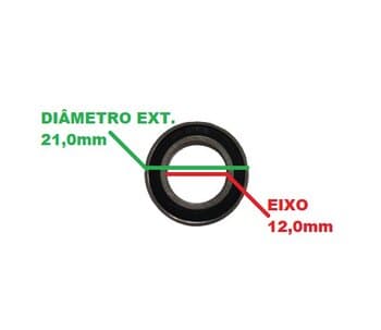 ROLAMENTO 6801 2A ZZ P/CLIMATIZADOR QUALITAS - ROLAMENTO ESFERA 6801 2º LINHA - EIXO 12,0MM - DIAM EXT 21,0MM