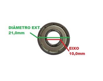 Rolamento 6000 1A ZZ Encaixe 10,0Mm SKF - P/Ventilador - P/Exaustor - P/Climatizador - Modelo 6000 1º Linha
