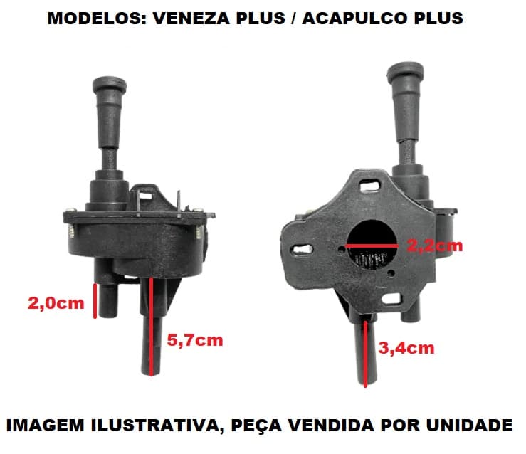 CAIXA DE ENGRENAGENS VENTILADOR SOLASTER PLUS 50/60/70CM ACAPULCO/ BARCELONA/ VENEZA PLUS - SEM ROSCA SEM FIM - foto 1 de 4