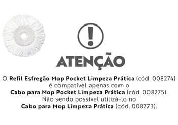 REFIL ESFREGÃO MOP POCKET LIMPEZA PRÁTICA CÓD. 008274 PADRAO - MOR