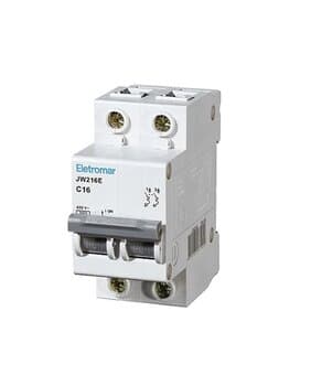 DISJUNTOR DIN BRANCO BIPOLAR C 20A ELETROMAR