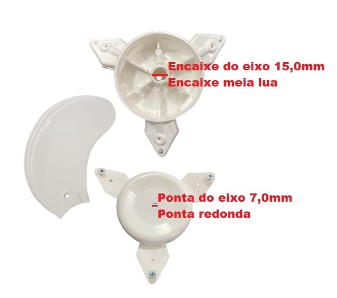 HÉLICE DE 65CM P/VENTILADOR VENTISILVA 65CM 3PAS BRANCA KIT4-ITENS S/BUCHA ENCAIXE F15,0MM PML C/FURO CENTRAL P/EIXO RE-07,0MM - S/PARAFUSO LATERAL - foto 1 de 3