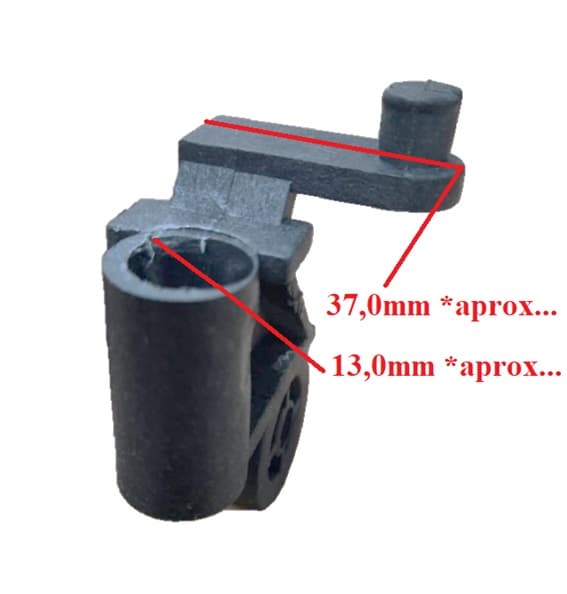 MECANISMO DO OSCILANTE SUPORTE DO MOTOR VENTILADOR ARGE ANTIGO 50/60CM COR PRETA - SUPORTE DE ARTICULACAO VT OSCILANTE - ENCAIXE PINO 13,0MM - foto 1 de 4