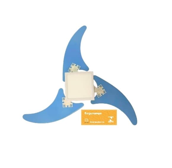 VENTILADOR DE TETO VENTI-DELTA INFANTIL LED 22,5CM 18W 6500K 110V CHAVE 3VELOCIDADES - PAS STARTEC AZUL - foto 1 de 3
