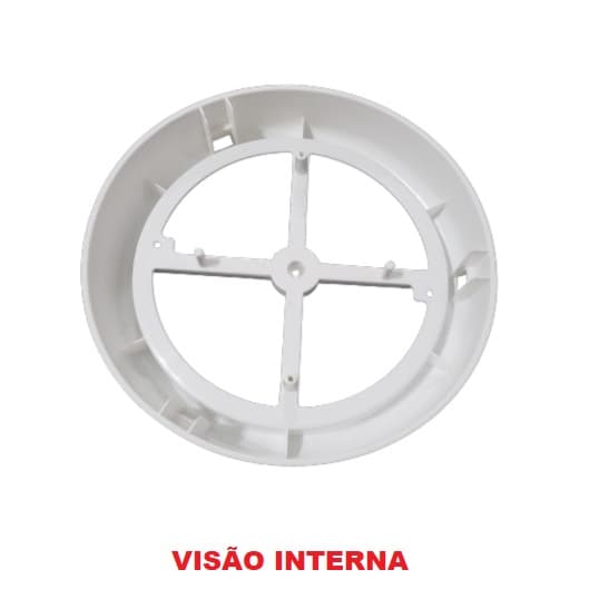 PLAFON BASE SUPORTE DA LUMINáRIA VENTILADOR VENTISOL VóRTICE - COR BRANCA - SUPORTE PLáSTICO SEM SOQUETES - PLAFON 7842 BR - foto 1 de 3