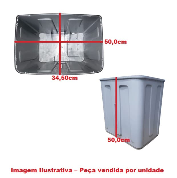 RESERVATÓRIO DE ÁGUA 080LT P/CLIMATIZADOR VENTISOL CLIN080LT CLIN80PRO - TANQUE DE ÁGUA 80-LITROS PRÉ MONTADO - foto 1 de 3