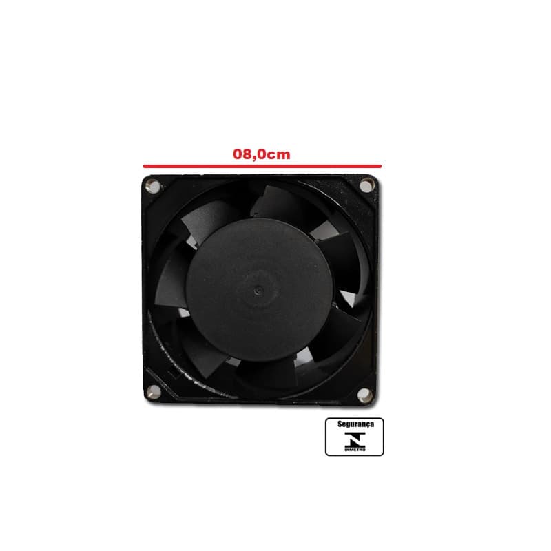 EXAUSTOR DE 08CM MICROVENTILADOR BIVOLTS 4FIOS - COOLER ASAFAN 8038B 80X80X38 COOLER MICRO EXAUSTOR - foto 1 de 4
