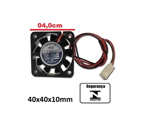 EXAUSTOR DE 04CM MICROVENTILADOR 12VOLTS 0,12A - ASAFAN ASA 0402A4010HB-12/ D43-4010B-12 - COOLER 40X40X10MM - foto 1 de 3