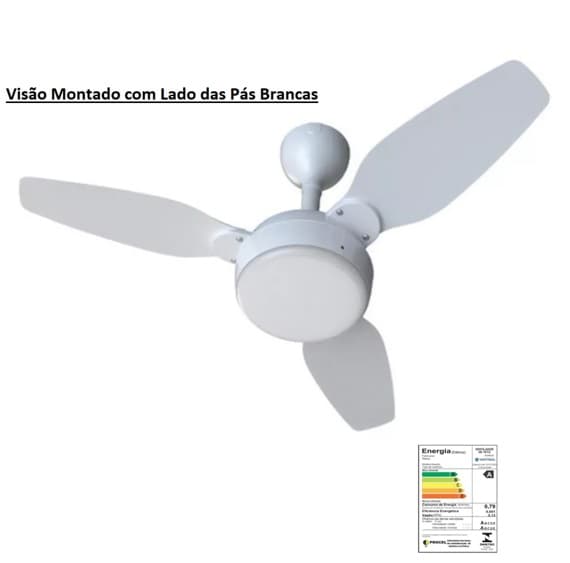 VENTILADOR DE TETO VENTISOL LEGACY INVERTER 2LUZ BIV110V-220V30W 3PÁS MD BRANCA-PINUS CONTROLE REMOTO 6-VELOCIDADES - foto 1 de 3