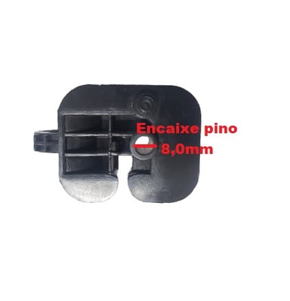 MECANISMO DO OSCILANTE SUPORTE ARTICULADOR DO MOTOR VENTILADOR MONDIAL BRANCA/PRETA ESTRIAS ESTREITAS ENCAIXE PINO 08,0MM - foto 1 de 3