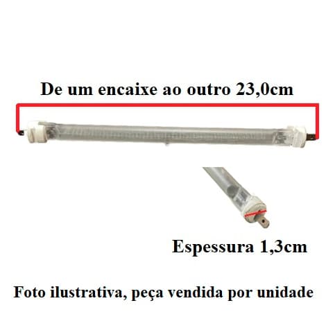 RESISTENCIA P/AQUECEDOR VENTISOL AH-01 110V 0400W *VENDIDA P/UNIDADE - LÂMPADA HALOGENA/TUBO HALOGENO - foto 1 de 3
