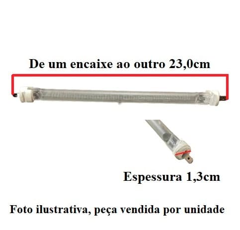 RESISTENCIA P/AQUECEDOR VENTISOL AH-02 220V 0400W *VENDIDA P/UNIDADE - LÂMPADA HALOGENA/TUBO HALOGENO - foto 1 de 3