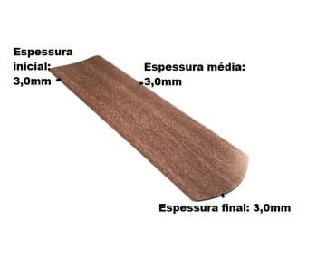 PÁ HÉLICE P/VENTILADOR DE TETO VENTI-DELTA NEW LIGHT/ VENTISOL WIND LIGHT *VENDIDA P/UNIDADE - MDF RETA MOGNO 3,0MM - SEM FURAÇÃO