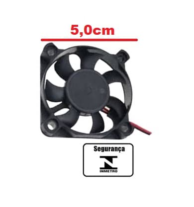 EXAUSTOR DE 05CM MICROVENTILADOR 12VOLTS - EVERCOOLER 50X50X10MM M05DC12V 30M3H - COOLER EVERCOOLER 12V - EXA05 - foto 1 de 2