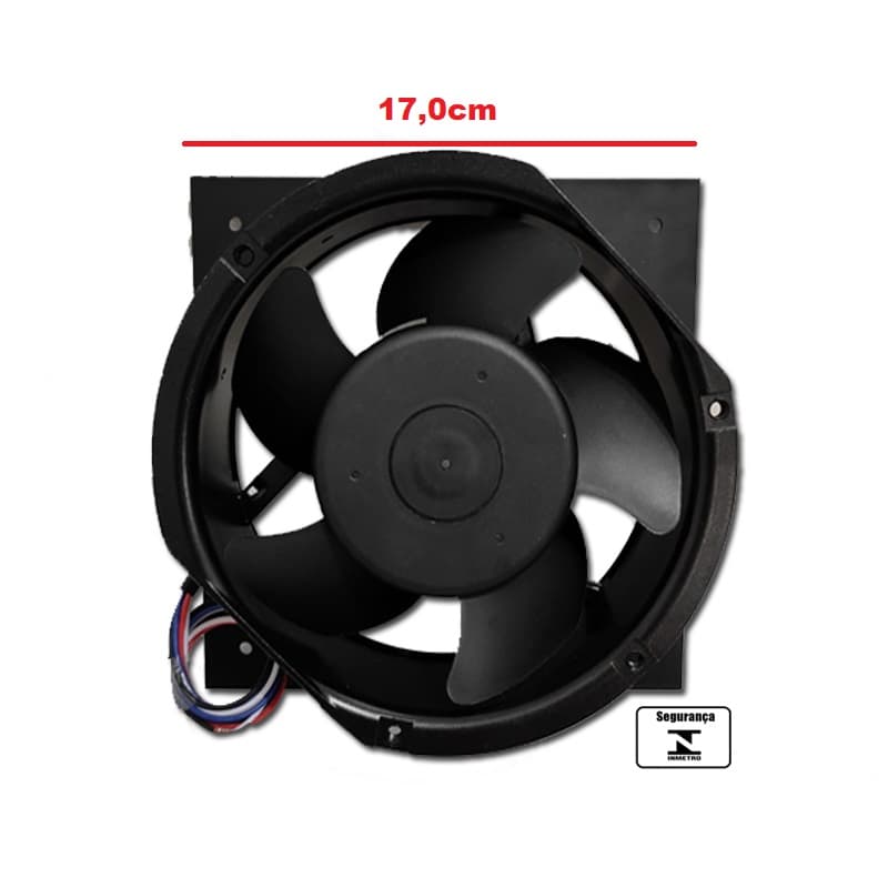 EXAUSTOR DE 17CM MICROVENTILADOR BIV110V-220V - COOLER ASAFAN ASA A171 MINE FAN17251B 172X159X51 3000RPM CARCACA METAL - SUBSTITUI E14CD E E15CD VENTI - foto 1 de 4