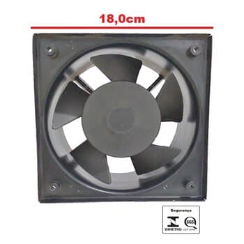 EXAUSTOR DE 18CM MICROVENTILADOR BIVOLTS - COOLER AXIAL VENTISILVA E18CD BIVOLTS EXA18 CARCACA ACO CARBONO VAZãO 00594 M3/H