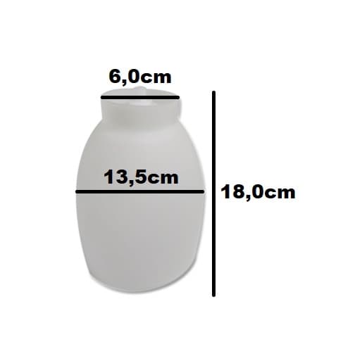 GLOBO CUPULA PLASTICA DA LUMINARIA VENTILADOR LOREN SID LUMI - C/NIPEL ROSQUEAVEL E MIOLO DE SOQUETE - foto 1 de 4