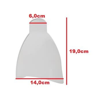 GLOBO CUPULA PLASTICA DA LUMINARIA VENTILADOR VENTI-DELTA LIGHT - GLOBO ABERTO - DELTA NEW LIGHT - * APENAS O GLOBO SEM SOQUETE*