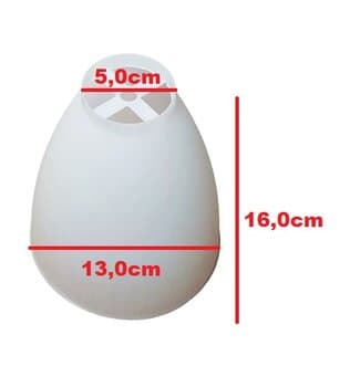 GLOBO CUPULA PL DA LUMINARIA VENTILADOR VENTISOL WIND LIGHT - TULIPA 2085 PLÁSTICO - ENCAIXE EM NIPEL ROSQUEAVEL