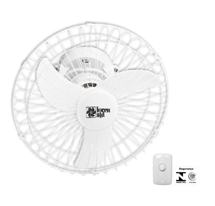 VENTILADOR DE TETO LOREN SID ORBITAL 60CM TURBO M1 BIV 250W G/MT BRANCO - ROTACAO 360-GRAUS - SEM LUMINARIA P/AREA GOURMET