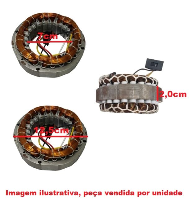 ESTATOR BOBINADO MOTOR VENTILADOR VENTI-DELTA OSCILANTE 50/60CM BIV200W06,0UF GOLD PAR/COL/MESA - *USAR C/CAP.06,0UF