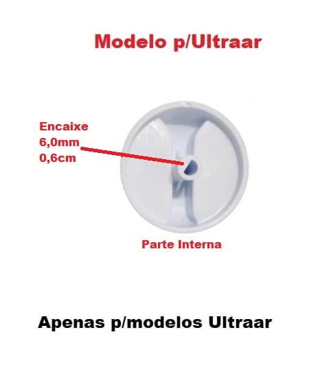 BOTÃO KNOB PL BCO MENOR-42MM LIGA DESLIGA OSCILAÇÃO (SWING)/CLIMATIZAÇÃO (BOMBA) CLIMATIZADOR ULTRAAR ULTRA45/60/70/100 - foto 1 de 3