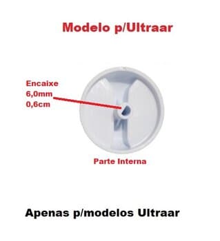 BOTÃO KNOB PL BCO MENOR-42MM LIGA DESLIGA OSCILAÇÃO (SWING)/CLIMATIZAÇÃO (BOMBA) CLIMATIZADOR ULTRAAR ULTRA45/60/70/100