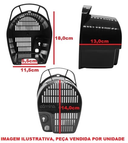 CAPACETE DO MOTOR P/VENTILADOR DÔMINA 50/60CM ECO PRETO - CAPA PLÁSTICA DO MOTOR COR PRETA - ECO - foto 1 de 2