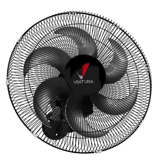VENTILADOR DE PAREDE 050CM VENTI-DELTA VENTURA BIV150W PRETO HEL-6PÁS G/METAL CONTROLE DE VELOCIDADE