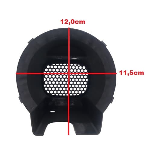 CAPACETE DO MOTOR P/VENTILADOR VENTISOL 40CM TURBO ECONOMY 6PÁS PRETO - CAPA PLASTICA 0333 PLAST PR - foto 1 de 3