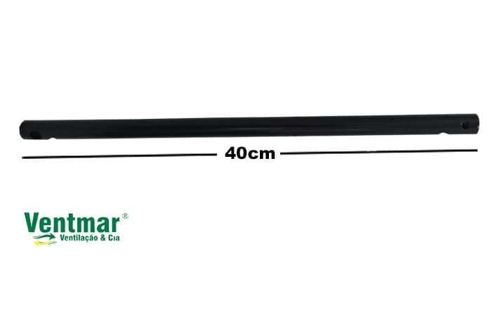 HASTE DE METAL PROLONGADORA P/FIXAR VENTILADOR DE TETO 040CM COR PRETA - DIÂM.EXT.5/8 SERVE P/ARGE LOREN SID VENTI-DELTA TRON VENTISOL - foto 1 de 2