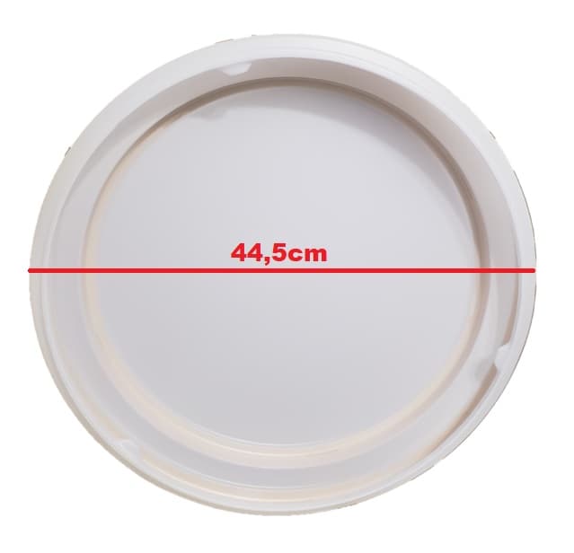 GLOBO CÚPULA PLÁSTICA P/VENTILADOR DE TETO ALISEU MAX RETRÁTIL 445MM/44,5CM - LENTE BORDA DOURADA - foto 1 de 4