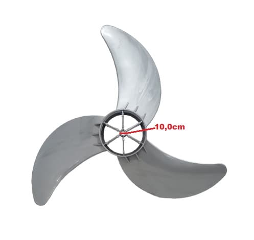 HELICE DE 60CM P/VENTILADOR ARGE MAX A-10 ATUAL 3PAS PRATA E-10,0MM PRD C/TRAVA TRASEIRA - foto 1 de 3