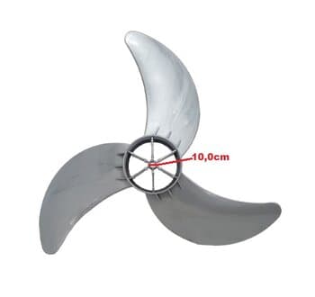 HELICE DE 60CM P/VENTILADOR ARGE MAX A-10 ATUAL 3PAS PRATA E-10,0MM PRD C/TRAVA TRASEIRA