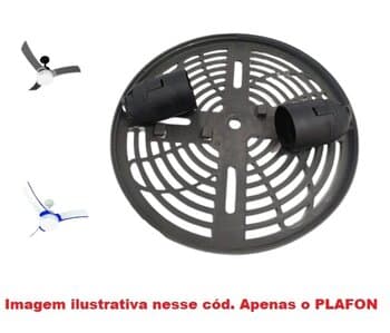 PLAFONIER P/GLOBO SATURNO ECO BRIOS VENTILADOR DE TETO ARGE - COR PRETA - ENCAIXE 000MM - C/2-SOQUETES