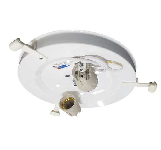 PLAFON MC2 P/VENTILADOR VOLARE PREMIUM VENTAX VENTI-DELTA MAGNES VENTISOL SUNNY -*APENAS BASE METAL BRANCO C/2-SOQ - foto 1 de 3