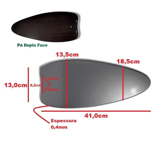 PÁ HÉLICE P/VENTILADOR DE TETO VENTISOL AIRES ELLUZ FHARO VERSATTI INVERTER PRATA/TABACO -*VENDIDA P/UNIDADE - MDF DUPLA FACE - foto 1 de 5