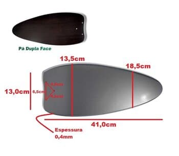 PÁ HÉLICE P/VENTILADOR DE TETO VENTISOL AIRES ELLUZ FHARO VERSATTI INVERTER PRATA/TABACO -*VENDIDA P/UNIDADE - MDF DUPLA FACE