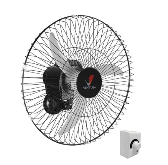 VENTILADOR DE PAREDE 060CM VENTI-DELTA VENTURA BIV150W PRETO HEL-3PÁS G/MT CONTROLE DE VELOCIDADE ROTATIVO