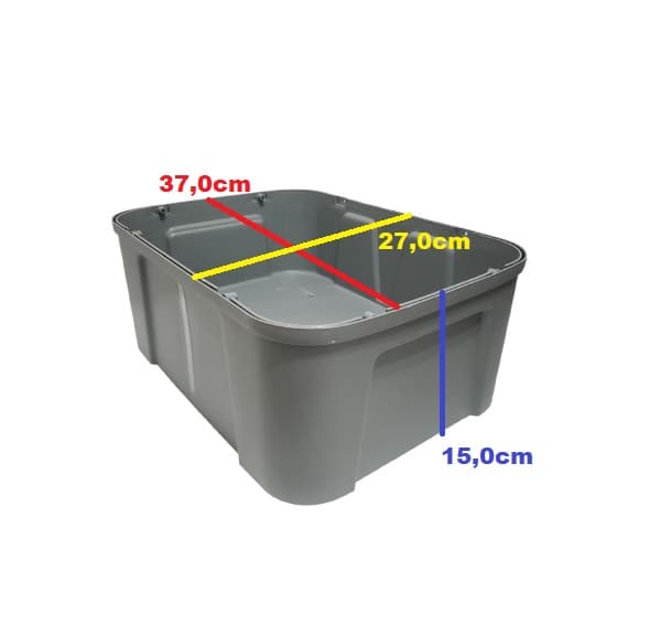 RESERVATÓRIO DE ÁGUA 008LT P/CLIMATIZADOR VENTISOL CLIN8 - TANQUE DE ÁGUA CLIN 8L CINZA - foto 1 de 2