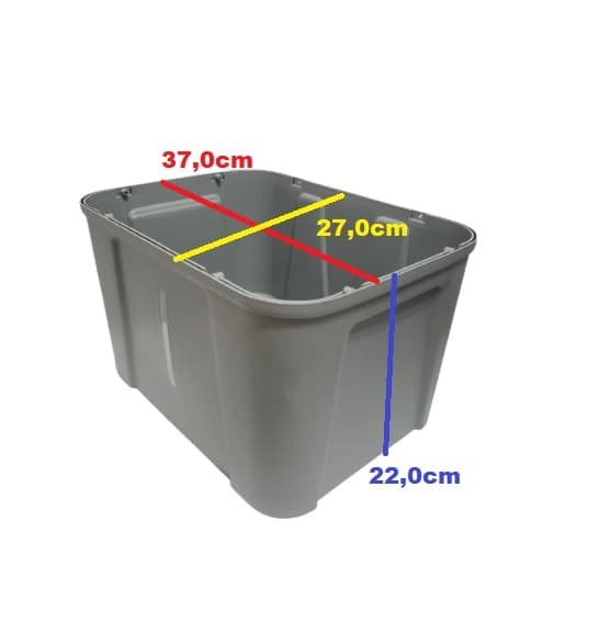 RESERVATORIO DE AGUA 016LT P/CLIMATIZADOR VENTISOL CLIN16 - TANQUE CLIN 16L CINZA - foto 1 de 2