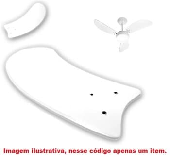 PÁ HÉLICE P/VENTILADOR DE TETO - MDF MODELO ARTE COR BRANCA - COM FURACAO DIVERSAS P/GARRA MAIOR - DELTA-PLUS / RIOPRELUSTRES / PRIMAVERA - VENDIDA P/