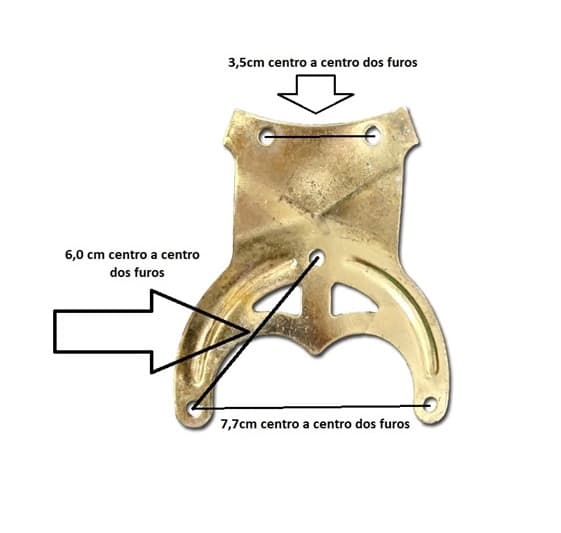 GARRA P/PÁ HÉLICE DE VENTILADOR DE TETO IMPORTADO - USADAS - COR DOURADA - FURO GARRA X MOTOR 5,5CM - * PEÇA DE SALDÃO - USADA * - foto 1 de 3