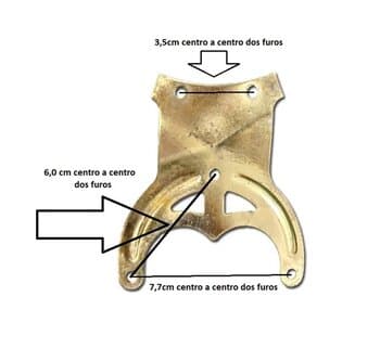 GARRA P/PÁ HÉLICE DE VENTILADOR DE TETO IMPORTADO - USADAS - COR DOURADA - FURO GARRA X MOTOR 5,5CM - * PEÇA DE SALDÃO - USADA *