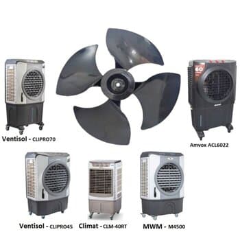 HELICE P/CLIMATIZADOR VENTISOL 4PÁS CLI45LT CLI70LT CLI100LT PRO/PRO2 G/H F12,0MM PRD C/TT - ULTRA45 MWM M4500 AMVOX ACL6022 CLIMAT CLM-40RT - Paralel
