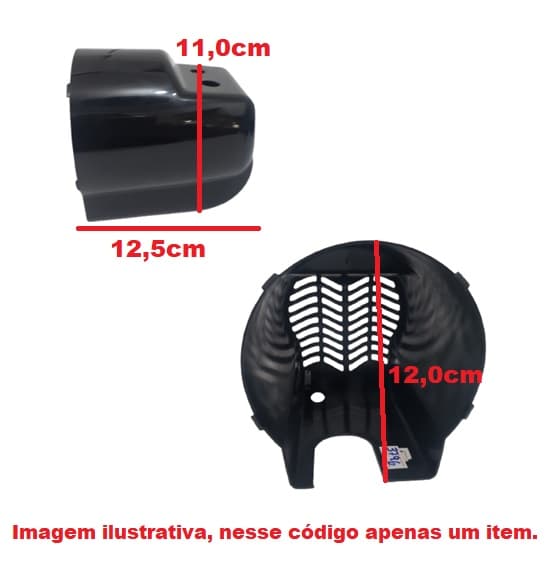 CAPACETE DO MOTOR P/VENTILADOR VENTISOL 30CM/40CM TURBO 6PAS PRETO - CAPA PLASTICA 0376 G2 MESA COLUNA OU PAREDE - foto 1 de 2