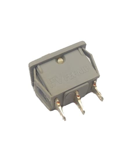 TECLA LIGA DESLIGA LUZ P/CHAVE DE VENTILADOR DE TETO - TECLA CINZA PARA LIGAR DESLIGAR LUZ/LÂMPADA - VENDIDA P/UNIDADE - foto 1 de 2